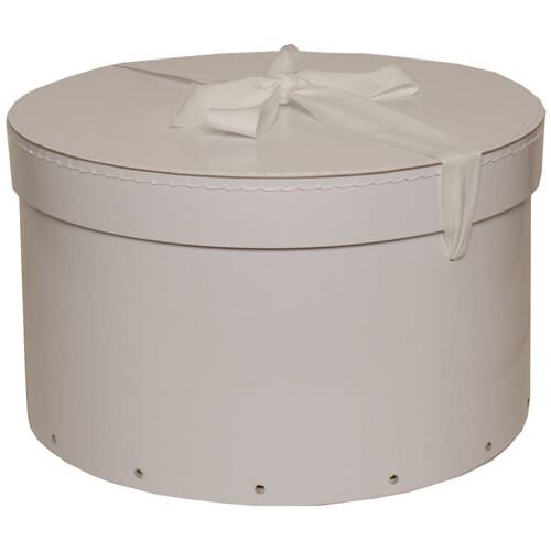 01571_13_x_8_Heavy_Duty_White_Hat_Box_with_Ribbon My Box Printing